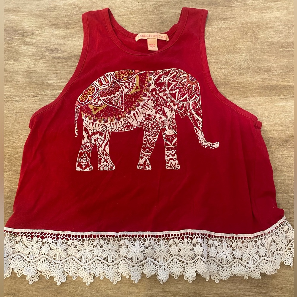 Elephant tank with lace